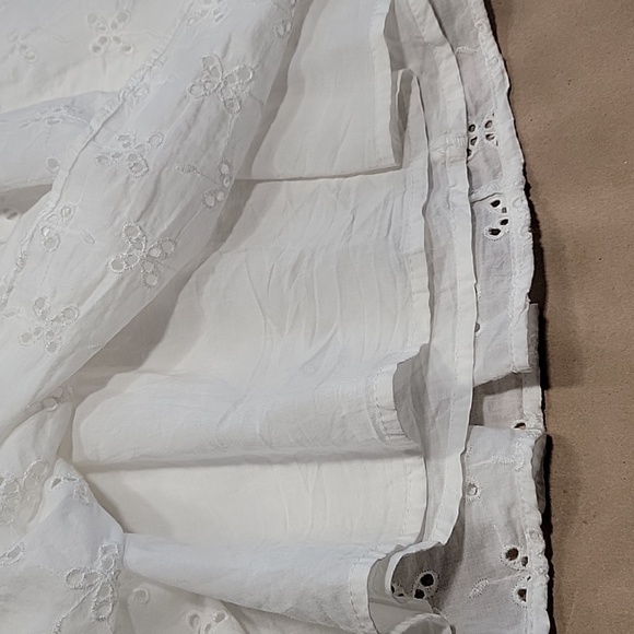 Zara Size M White Eyelet Fit & Flare Halter Mini Dress, NEW with Tag - Picture 11 of 13